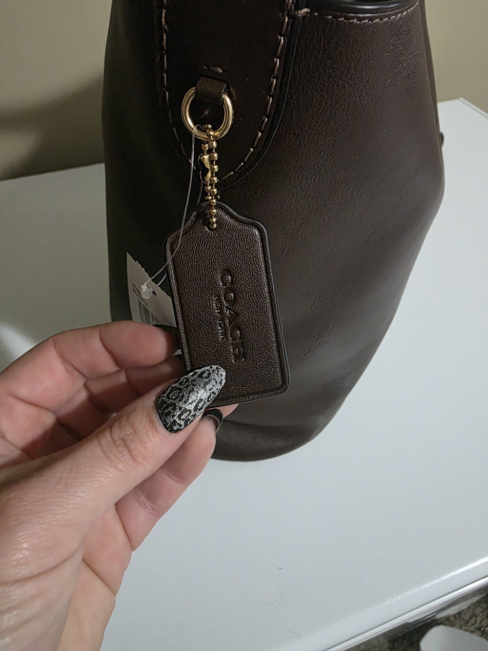 NWT Coach Bleecker Bucket Bag Natural Grain Leather Maple - Picture 4 of 8